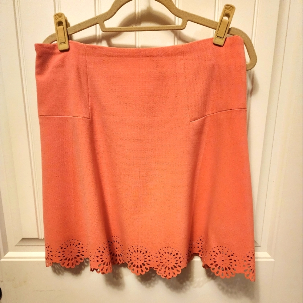 Eyelet Flare Skirt